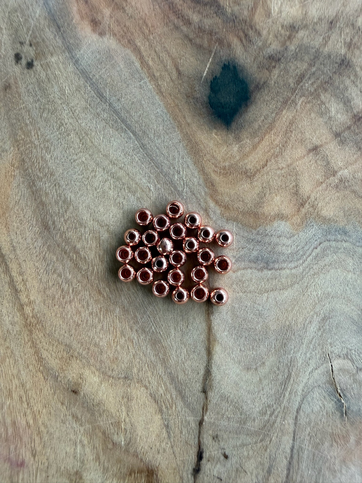 Copper Metallic- Electroplated Brass Beads 3.8 mm